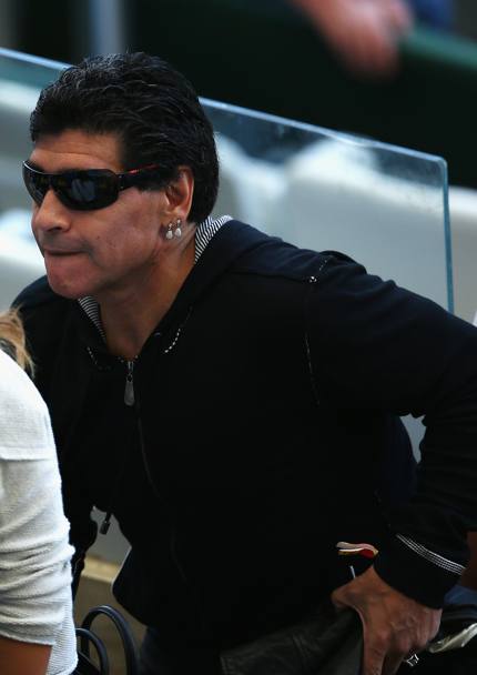 In tribuna c&#39; Diego Armando Maradona: stavolta l&#39;hanno fatto entrare... Getty